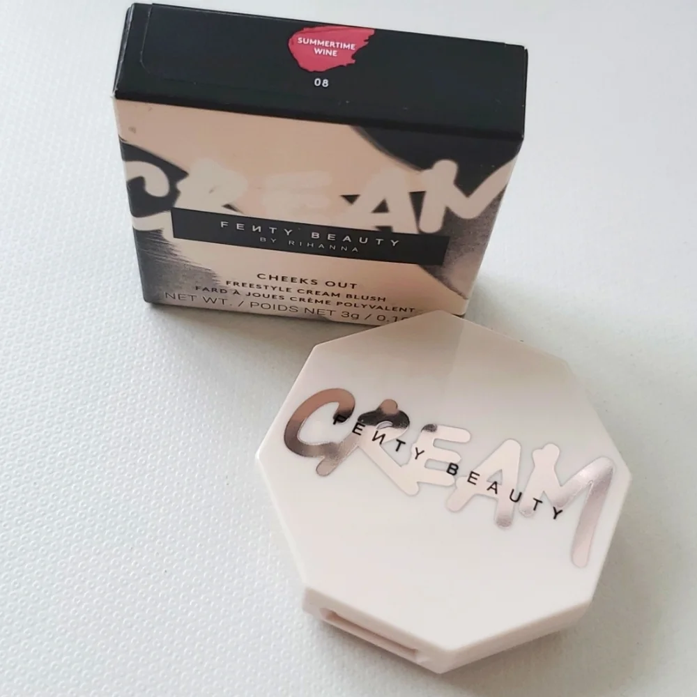NIB Fenty Beauty by Rihanna Cheeks Out Freestyle Cream Blush 08 Summertime Wine